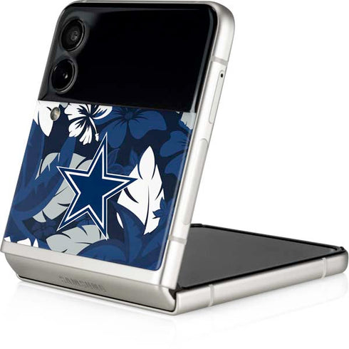 NFL Dallas Cowboys Tropical Print Galaxy Z Flip4 5G Skin