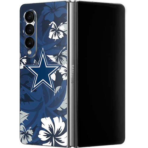 NFL Dallas Cowboys Tropical Print Galaxy Z Fold4 5G Skin