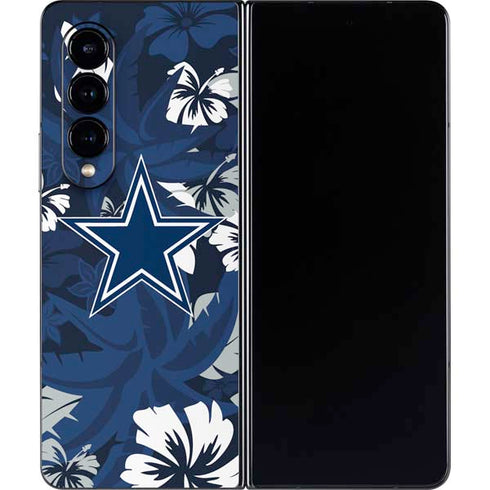 NFL Dallas Cowboys Tropical Print Galaxy Z Fold4 5G Skin