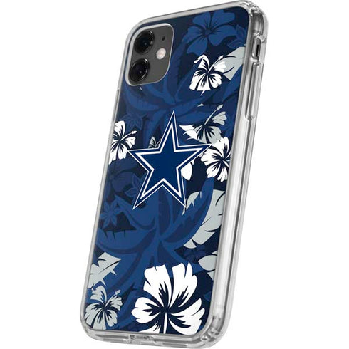 NFL Dallas Cowboys Tropical Print iPhone 11 Clear Case