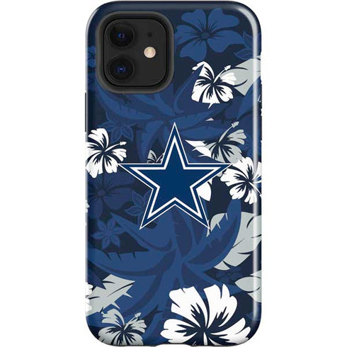 NFL Dallas Cowboys Tropical Print iPhone 12 Impact Case