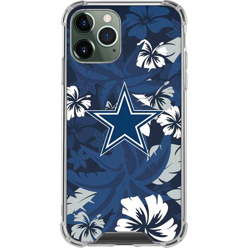 NFL Dallas Cowboys Tropical Print iPhone 12 Pro Clear Case