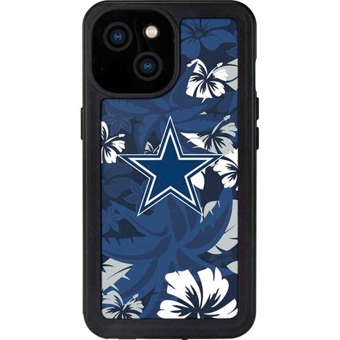 NFL Dallas Cowboys Tropical Print iPhone 13 Mini Waterproof Case