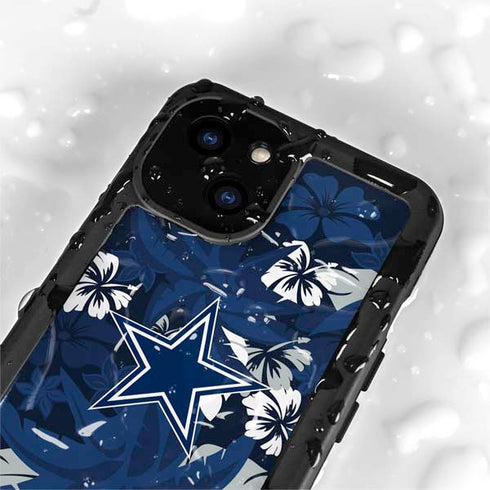 NFL Dallas Cowboys Tropical Print iPhone 13 Mini Waterproof Case
