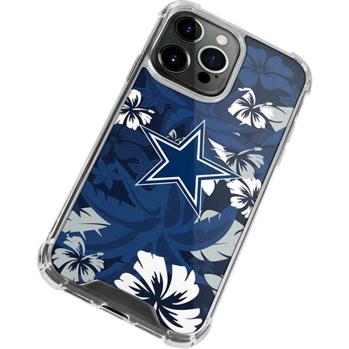 NFL Dallas Cowboys Tropical Print iPhone 13 Pro Clear Case