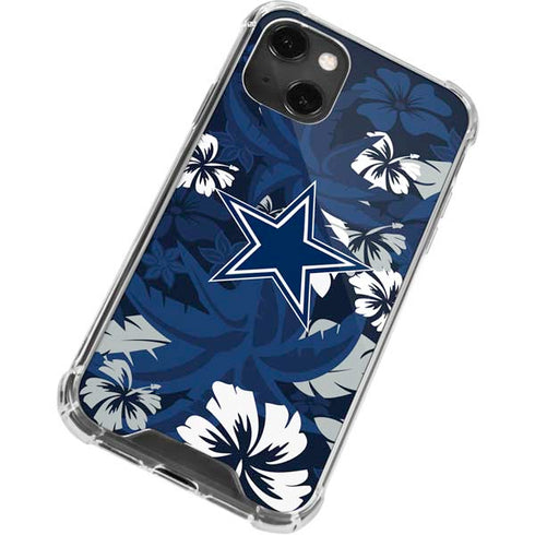 NFL Dallas Cowboys Tropical Print iPhone 14 Plus Clear Case