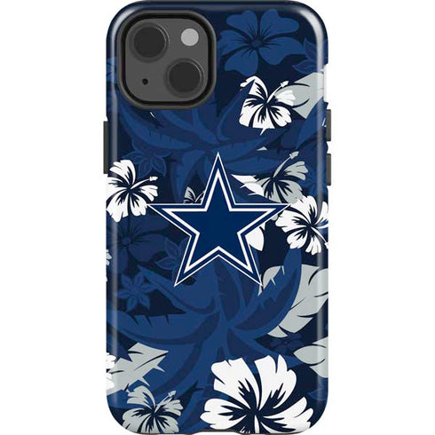 NFL Dallas Cowboys Tropical Print iPhone 15 Impact Case