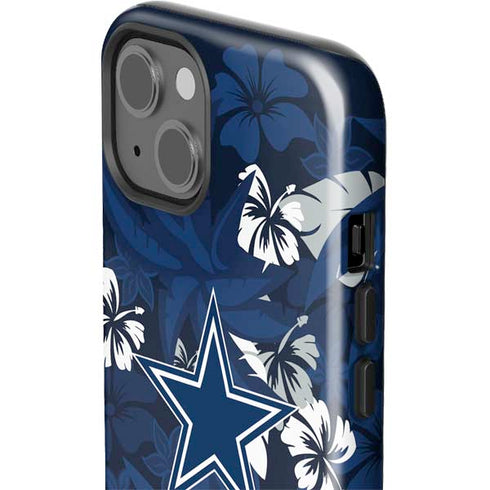 NFL Dallas Cowboys Tropical Print iPhone 15 Impact Case