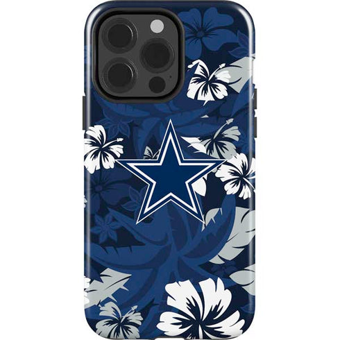 NFL Dallas Cowboys Tropical Print iPhone 15 Pro Impact Case