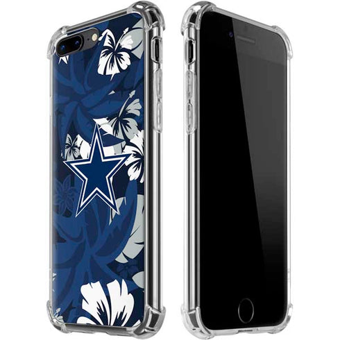 NFL Dallas Cowboys Tropical Print iPhone 7/8 Plus Clear Case