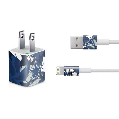 NFL Dallas Cowboys Tropical Print iPhone Charger (5W USB) Skin
