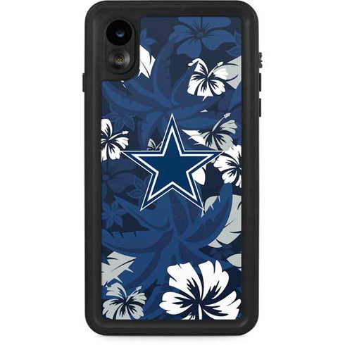 NFL Dallas Cowboys Tropical Print iPhone XR Waterproof Case