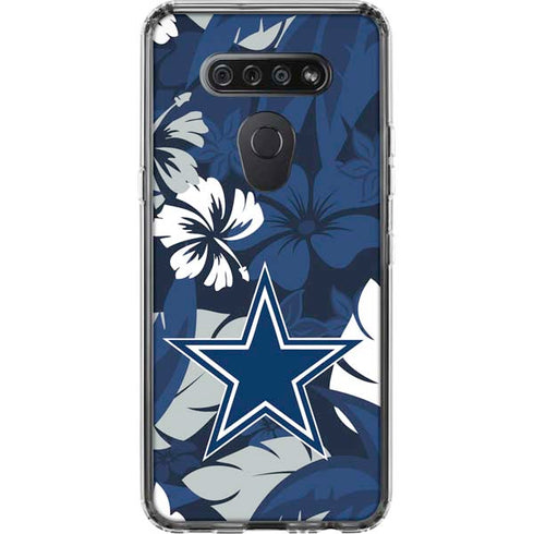 NFL Dallas Cowboys Tropical Print LG K51/Q51 Clear Case