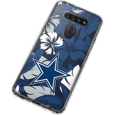 NFL Dallas Cowboys Tropical Print LG K51/Q51 Clear Case