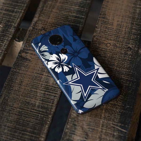 NFL Dallas Cowboys Tropical Print Moto E5 Plus Skin