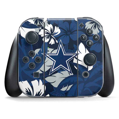 NFL Dallas Cowboys Tropical Print Nintendo Switch (2017-2021) Joy-Con Controller Skin