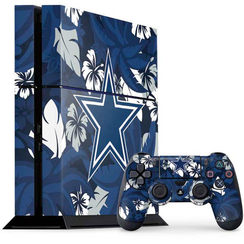 NFL Dallas Cowboys Tropical Print PS4 Console and Controller Bundle Skin