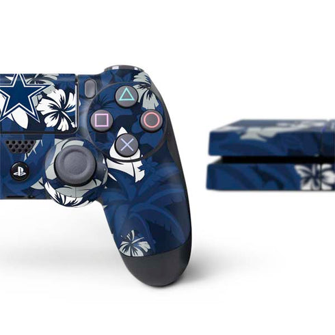 NFL Dallas Cowboys Tropical Print PS4 Console and Controller Bundle Skin