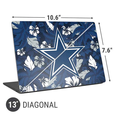 NFL Dallas Cowboys Tropical Print Universal Laptop 13in (10.6 x 7.6in) Skin