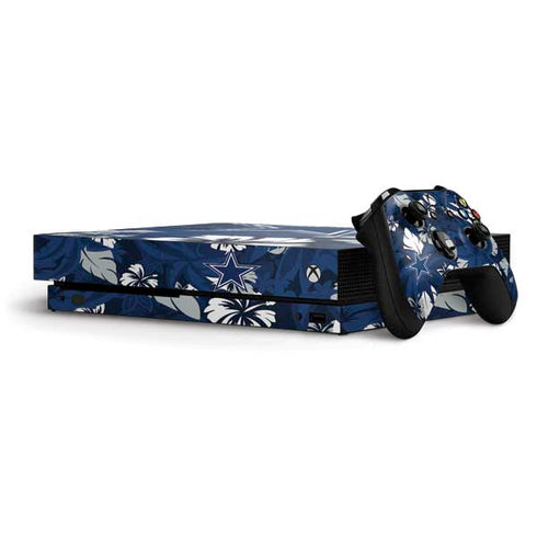 NFL Dallas Cowboys Tropical Print Xbox One X Bundle Skin