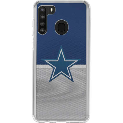 NFL Dallas Cowboys Vintage Galaxy A21 Clear Case