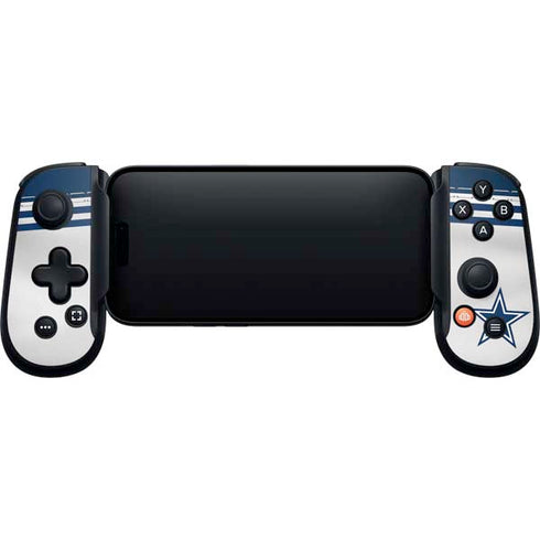 NFL Dallas Cowboys White Striped Backbone One for iPhone Game Controller Skin