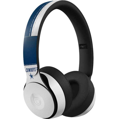 NFL Dallas Cowboys White Striped Beats Solo Pro Skin