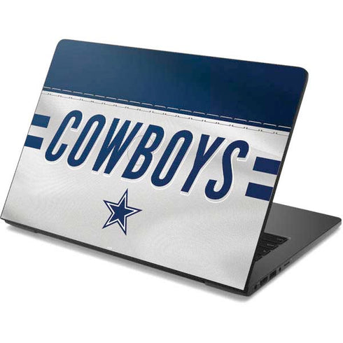 NFL Dallas Cowboys White Striped Dell Chromebook Skin