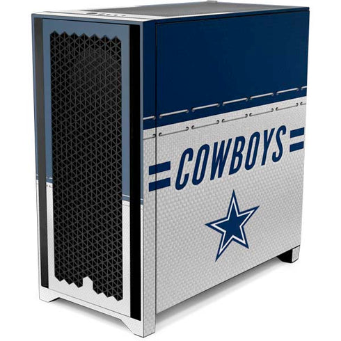 NFL Dallas Cowboys White Striped Corsair 4000D Tempered Glass Mid-Tower ATX Case Skin