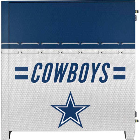 NFL Dallas Cowboys White Striped Corsair 4000D Tempered Glass Mid-Tower ATX Case Skin