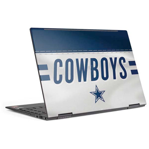 NFL Dallas Cowboys White Striped HP Envy Skin