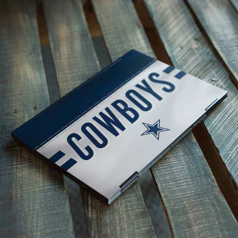 NFL Dallas Cowboys White Striped HP Envy Skin