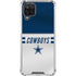 NFL Dallas Cowboys White Striped Galaxy A12 Clear Case
