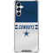 NFL Dallas Cowboys White Striped Galaxy A15 5G Clear Case