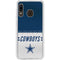 NFL Dallas Cowboys White Striped Galaxy A20 Clear Case