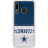 NFL Dallas Cowboys White Striped Galaxy A20 Clear Case