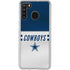NFL Dallas Cowboys White Striped Galaxy A21 Clear Case