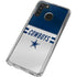 NFL Dallas Cowboys White Striped Galaxy A21 Clear Case