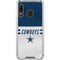 NFL Dallas Cowboys White Striped Galaxy A30 Clear Case