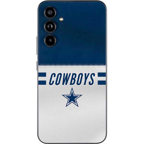NFL Dallas Cowboys White Striped Galaxy A54 5G Skin