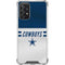 NFL Dallas Cowboys White Striped Galaxy A72 5G Clear Case