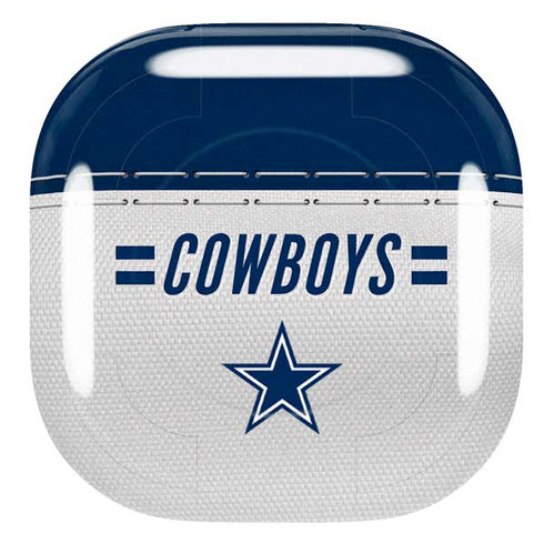 NFL Dallas Cowboys White Striped Galaxy Buds Pro Skin