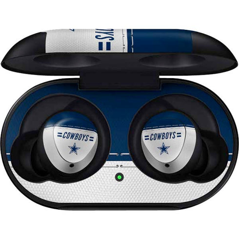 NFL Dallas Cowboys White Striped Galaxy Buds Skin