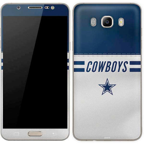 NFL Dallas Cowboys White Striped Galaxy J7 Skin