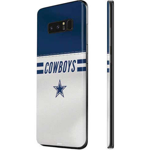 NFL Dallas Cowboys White Striped Galaxy Note 8 Skin