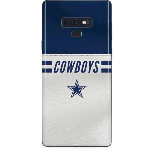 NFL Dallas Cowboys White Striped Galaxy Note 9 Skin
