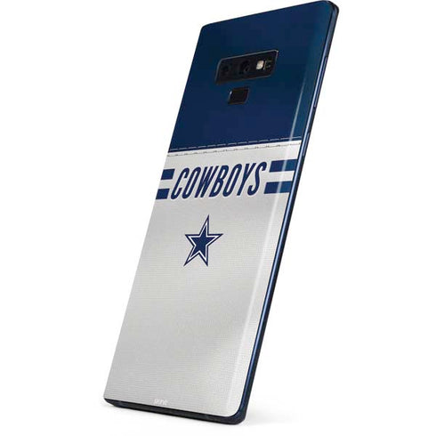 NFL Dallas Cowboys White Striped Galaxy Note 9 Skin