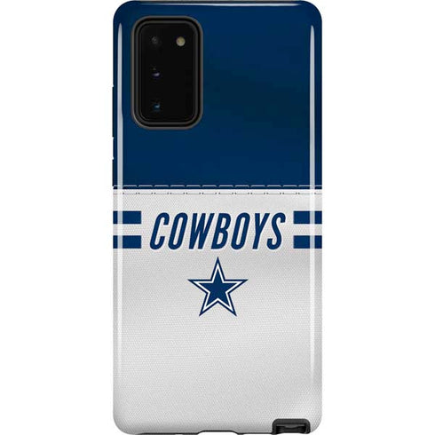 NFL Dallas Cowboys White Striped Galaxy Note20 5G Pro Case