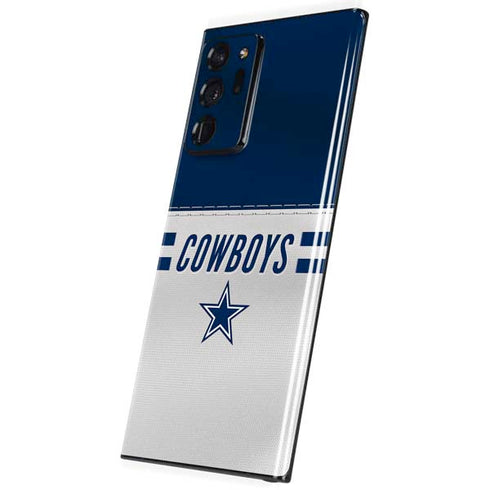 NFL Dallas Cowboys White Striped Galaxy Note20 Ultra 5G Skin