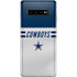 NFL Dallas Cowboys White Striped Galaxy S10 Plus Skin